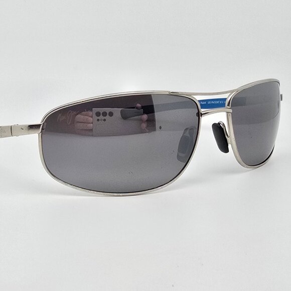 Maui Jim MJ272-17M North Point Silver Frame Polarized Lens Aviator Sunglasses - Picture 6 of 15